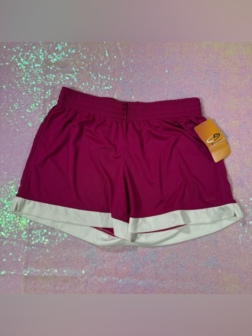 NWT ★ Champion C9 Hot Pink & White Athletic Shorts (M) ★彡